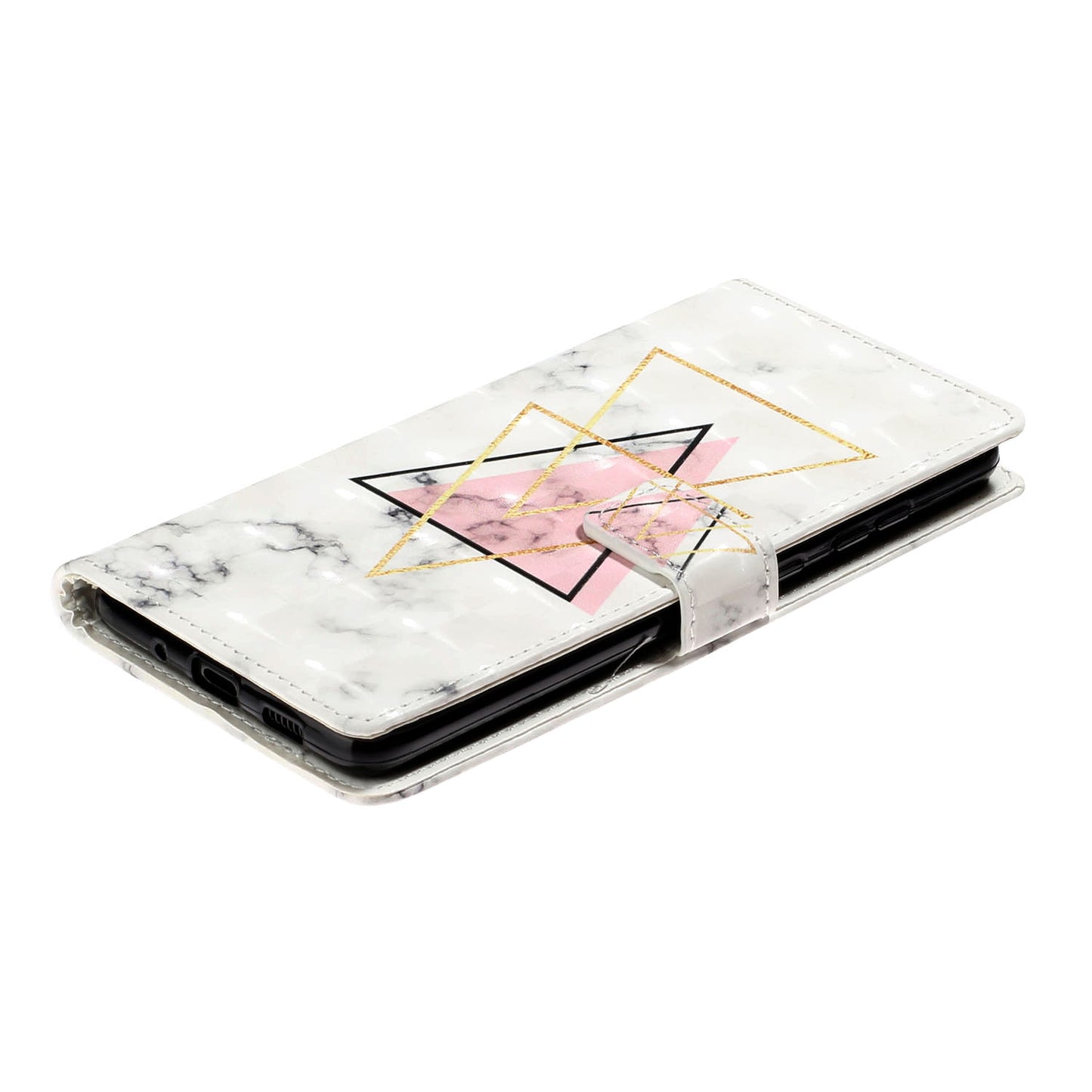 For Samsung Galaxy S20 FE 4G/5G/S20 Lite/S20 FE 2022 Light Spot Decor Pattern Printing Leather Case - Triangle