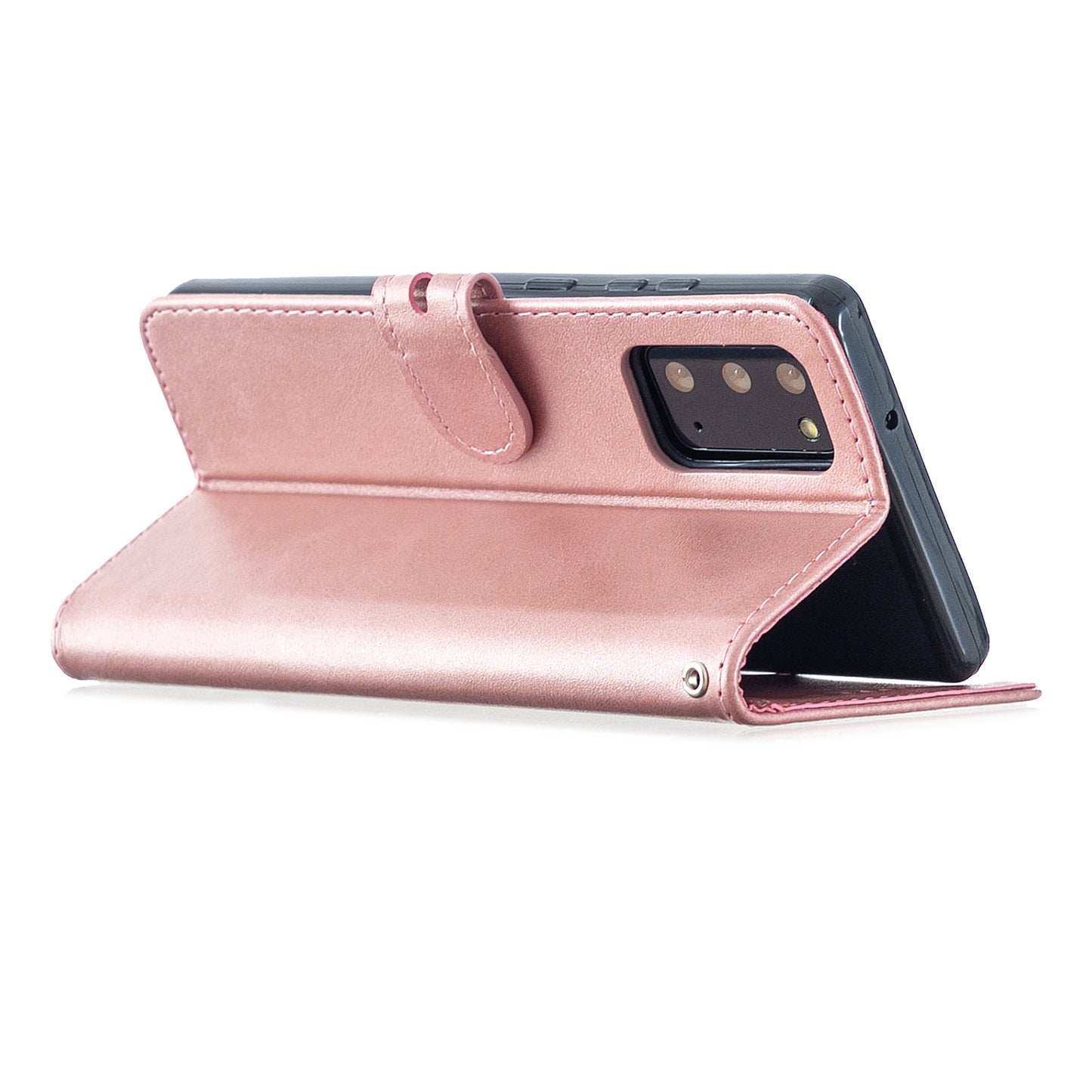 For Samsung Galaxy S20 FE 4G/5G/S20 Lite/S20 FE 2022 Classic Wallet Leather Stand Phone Protective Cover - Rose Gold