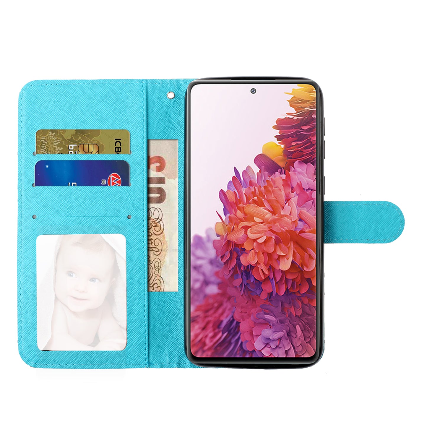 For Samsung Galaxy S20 FE 4G/5G/S20 Lite/S20 FE 2022 Light Spot Decor Pattern Printing Wallet Stand Leather Phone Casing with Strap - Never Stop Dreaming