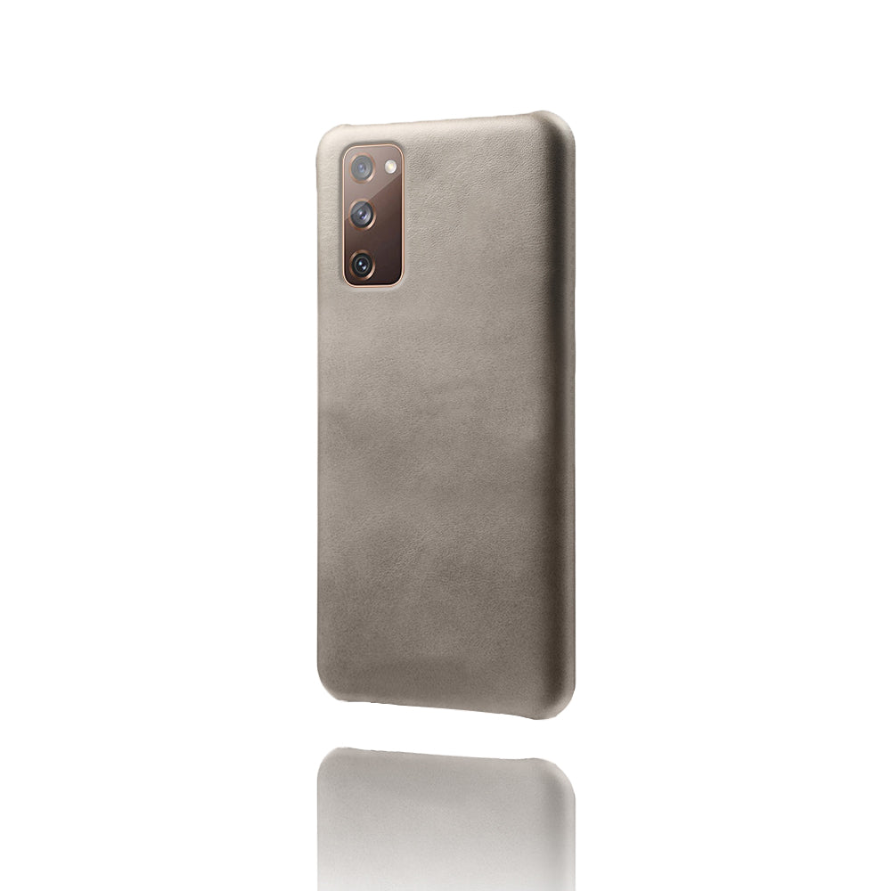 PU Leather Coated PC Case for Samsung Galaxy S20 FE 4G/5G/S20 Lite/S20 FE 2022 Protector Cover - Grey