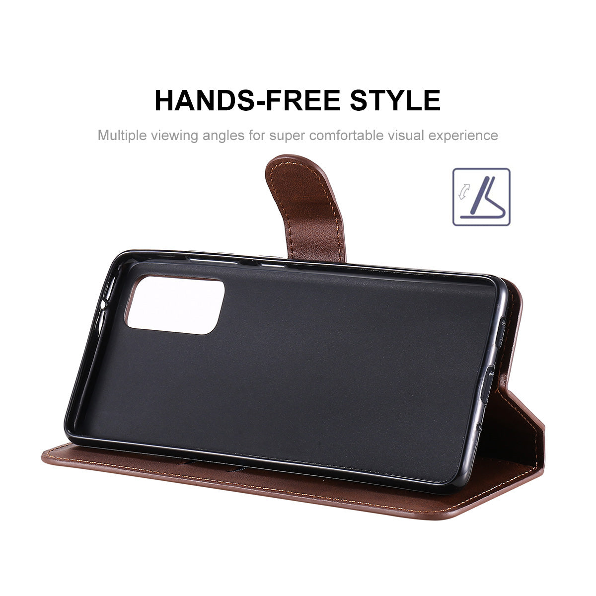 HAT PRINCE ENKAY ENK-PUC030 for Samsung Galaxy S20 FE 4G / 5G / S20 Lite / S20 FE 2022 PU Leather + TPU Wallet Stand Phone Case - Brown