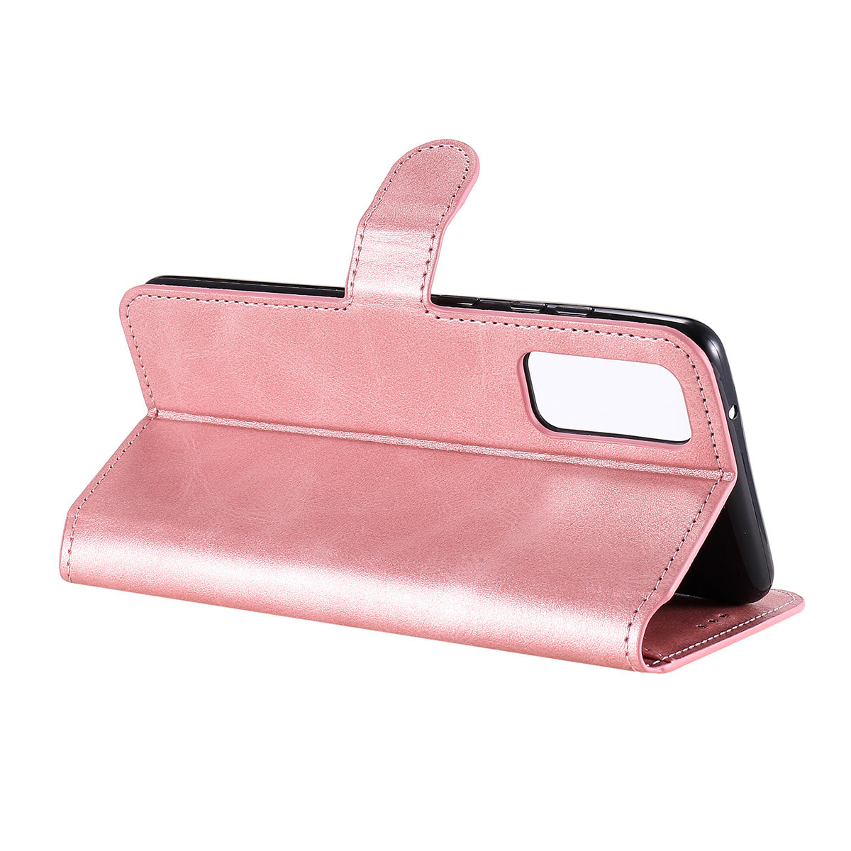 HAT PRINCE ENKAY ENK-PUC030 for Samsung Galaxy S20 FE 4G / 5G / S20 Lite / S20 FE 2022 PU Leather + TPU Wallet Stand Phone Case - Rose Gold