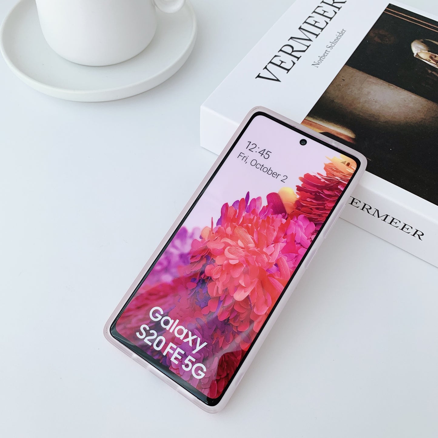 Kickstand Flow Gold Marble Patterned TPU Cover for Samsung Galaxy S20 FE/S20 Fan Edition/S20 FE 5G/S20 Fan Edition 5G - Style A