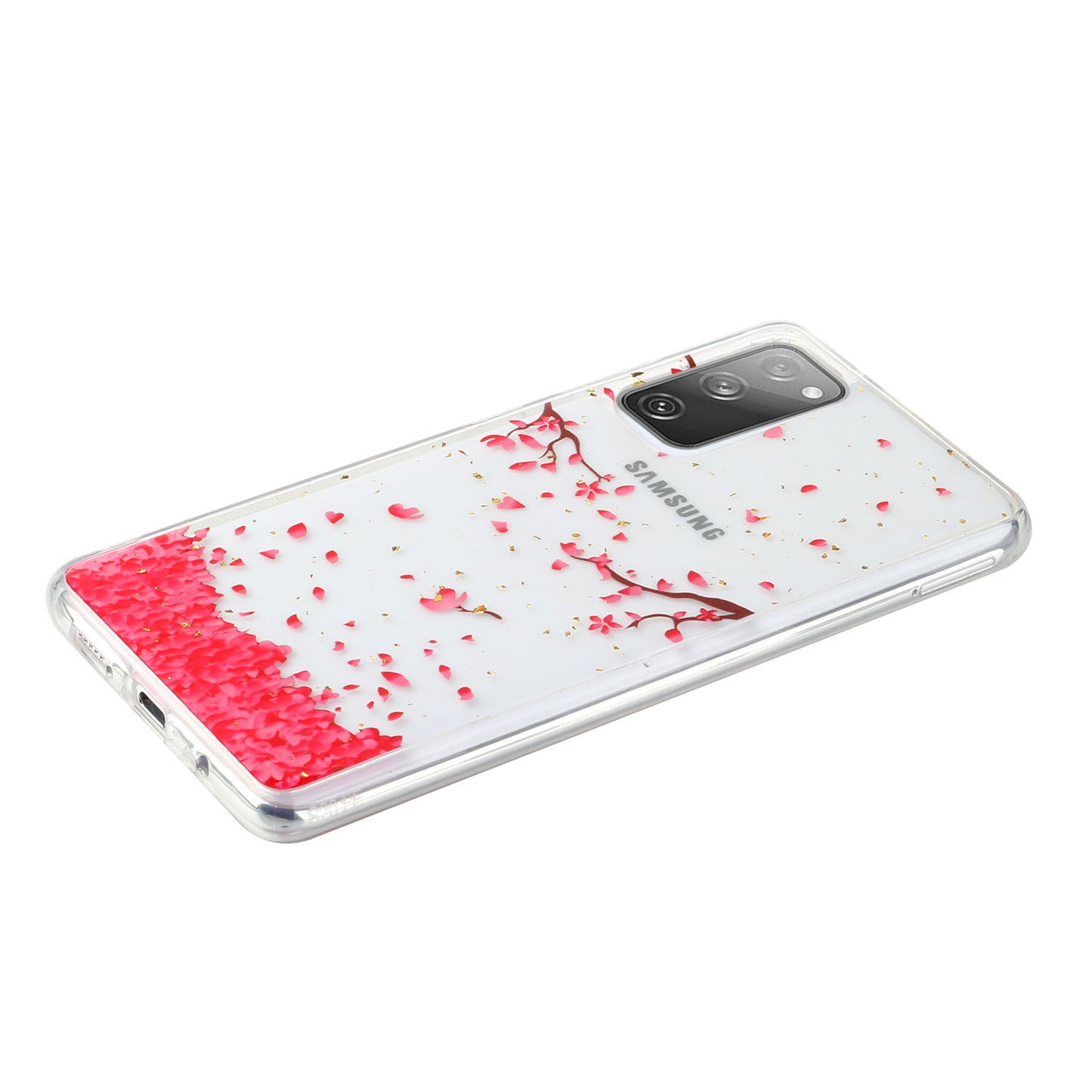 Glitter Sequins Inlaid Style TPU Phone Shell for Samsung Galaxy S20 FE/S20 Fan Edition/S20 FE 5G/S20 Fan Edition 5G - Falling Flower