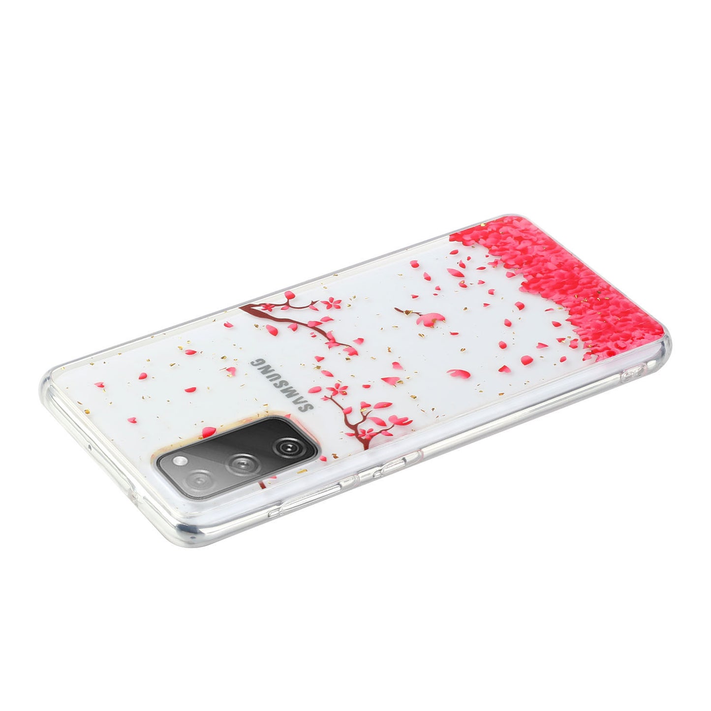 Glitter Sequins Inlaid Style TPU Phone Shell for Samsung Galaxy S20 FE/S20 Fan Edition/S20 FE 5G/S20 Fan Edition 5G - Falling Flower