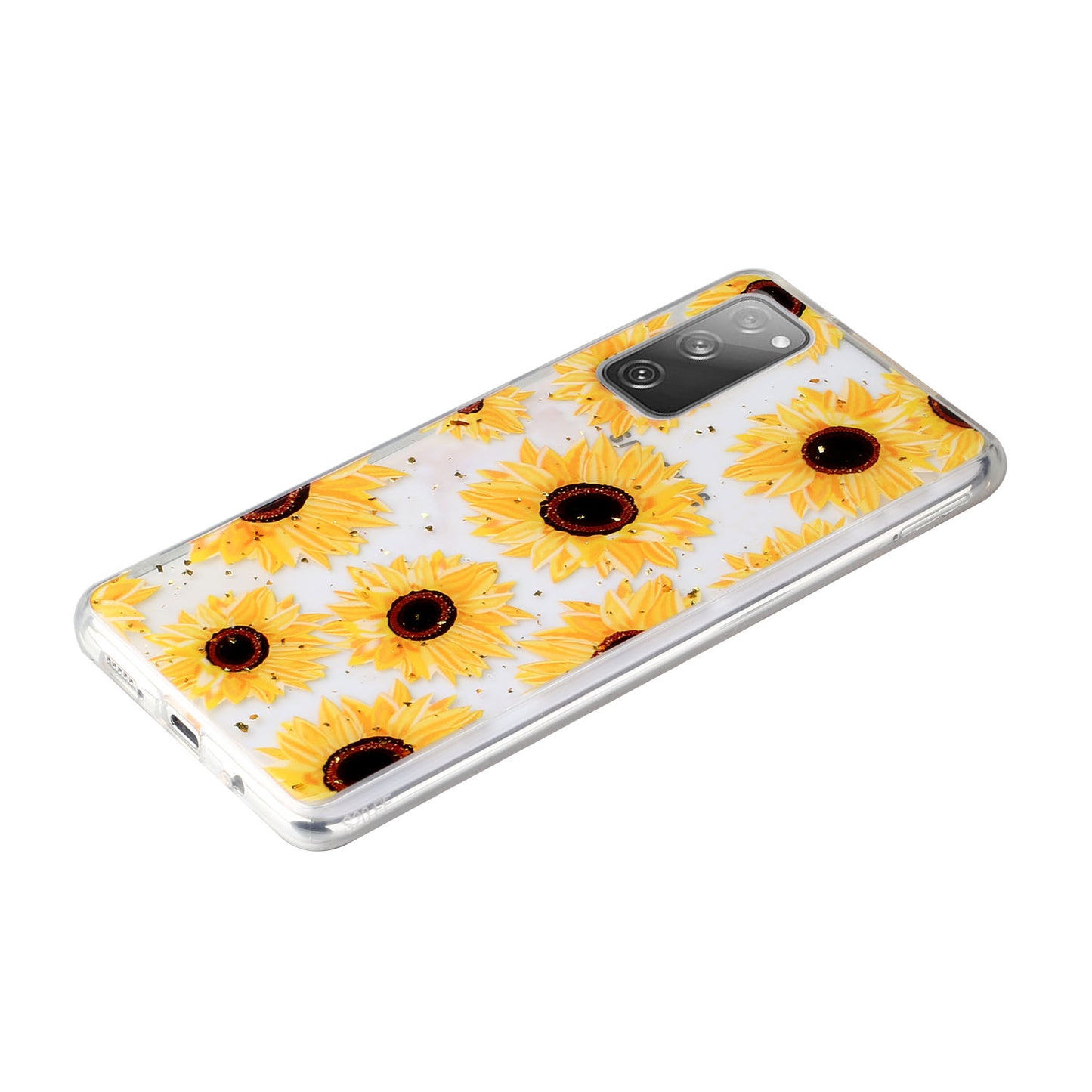 Glitter Sequins Inlaid Style TPU Phone Shell for Samsung Galaxy S20 FE/S20 Fan Edition/S20 FE 5G/S20 Fan Edition 5G - Sunflower