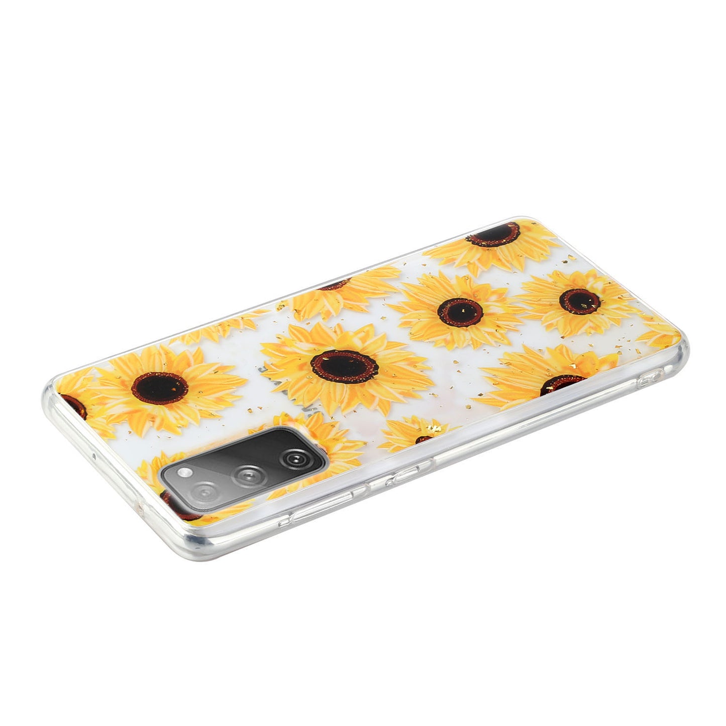 Glitter Sequins Inlaid Style TPU Phone Shell for Samsung Galaxy S20 FE/S20 Fan Edition/S20 FE 5G/S20 Fan Edition 5G - Sunflower