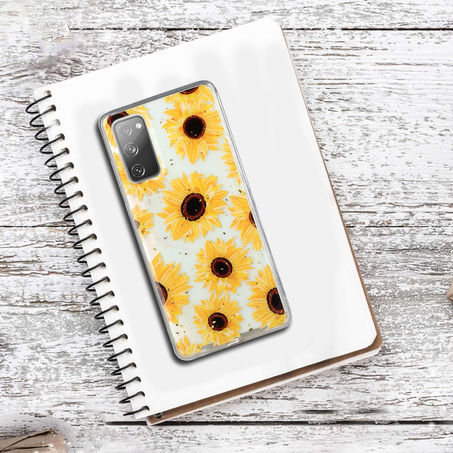 Glitter Sequins Inlaid Style TPU Phone Shell for Samsung Galaxy S20 FE/S20 Fan Edition/S20 FE 5G/S20 Fan Edition 5G - Sunflower