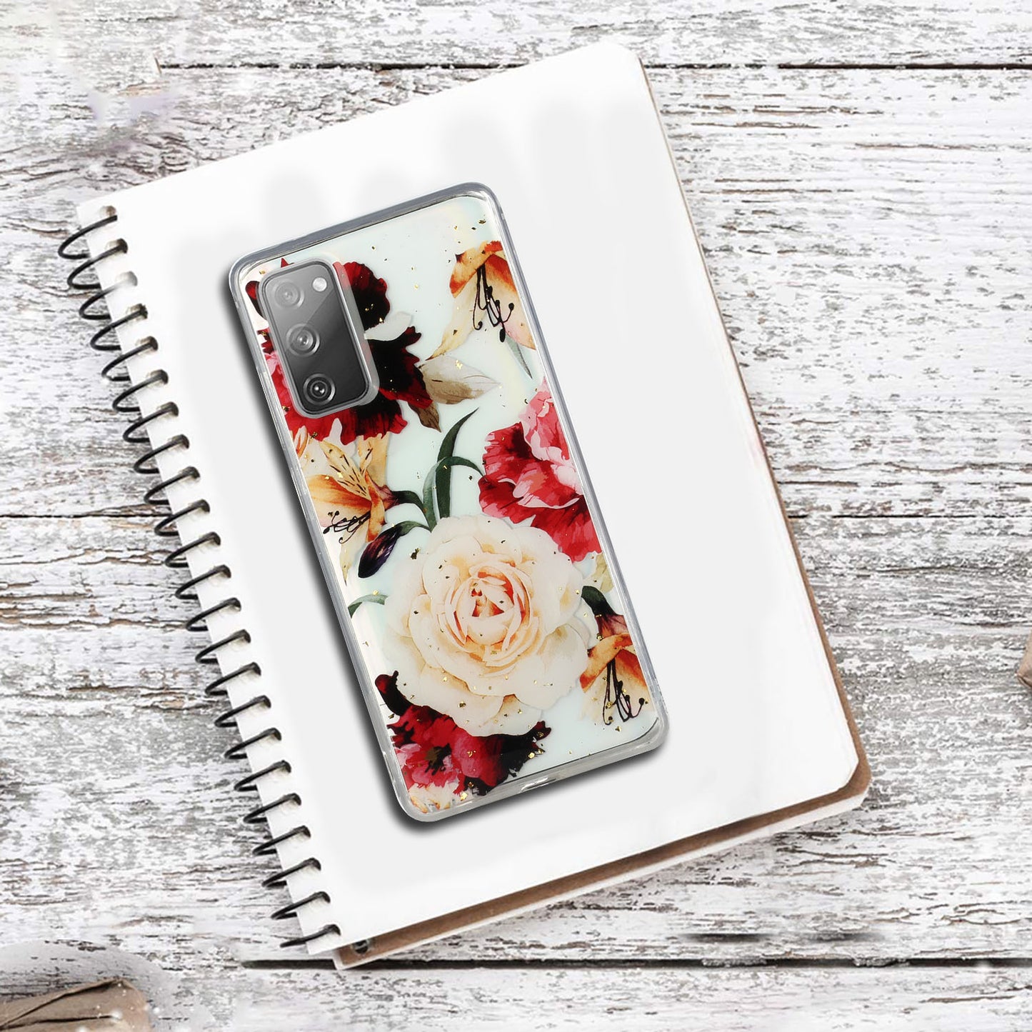 Glitter Sequins Inlaid Style TPU Phone Shell for Samsung Galaxy S20 FE/S20 Fan Edition/S20 FE 5G/S20 Fan Edition 5G - Beautiful Flower