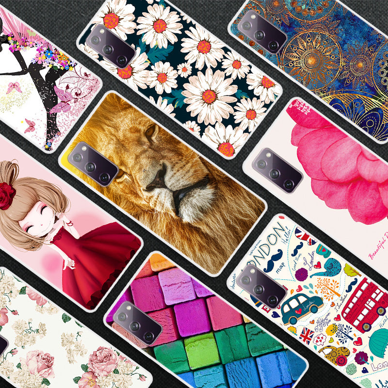 Pattern Printing TPU Cover Case for Samsung Galaxy S20 FE 4G/FE 5G/S20 Lite/S20 FE 2022 - Colorful Squares