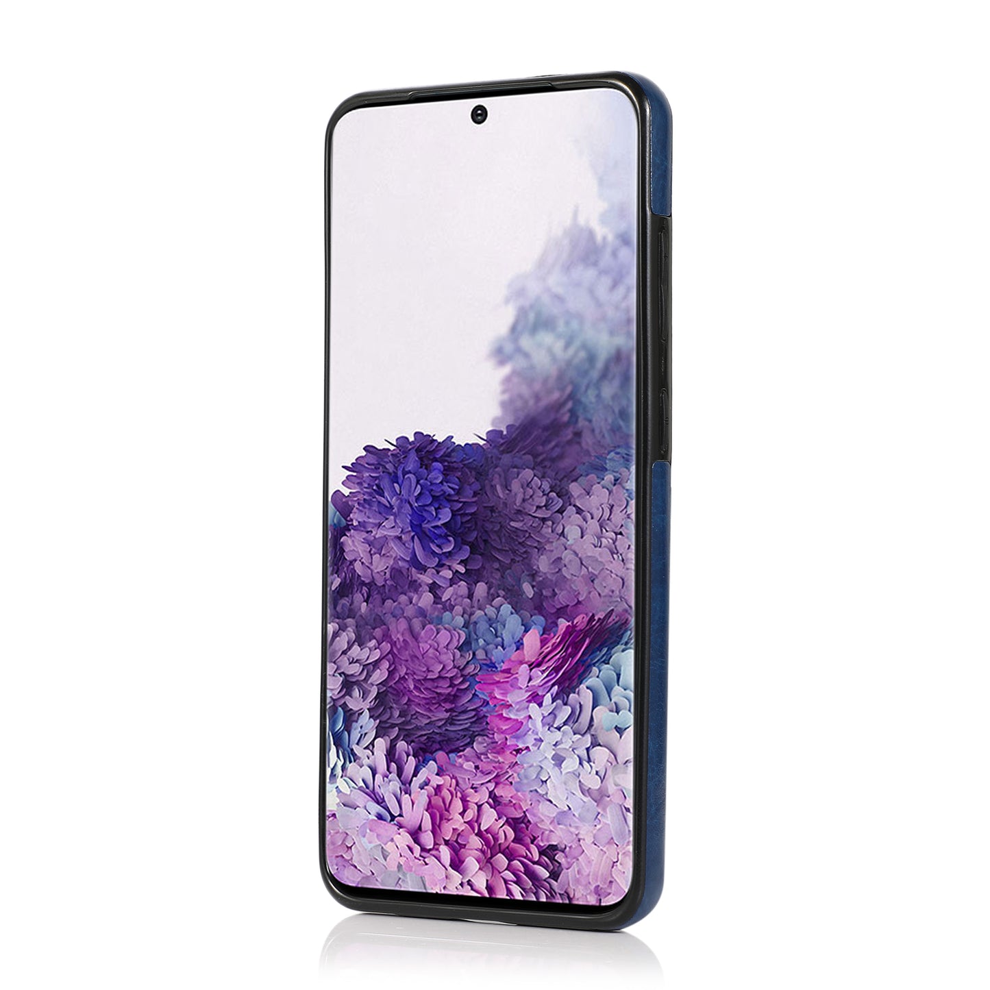 Kickstand Card Slots TPU + PU Leather Phone Protective Case for Samsung Galaxy S20 FE 4G/FE 5G/S20 Lite/S20 FE 2022 - Blue