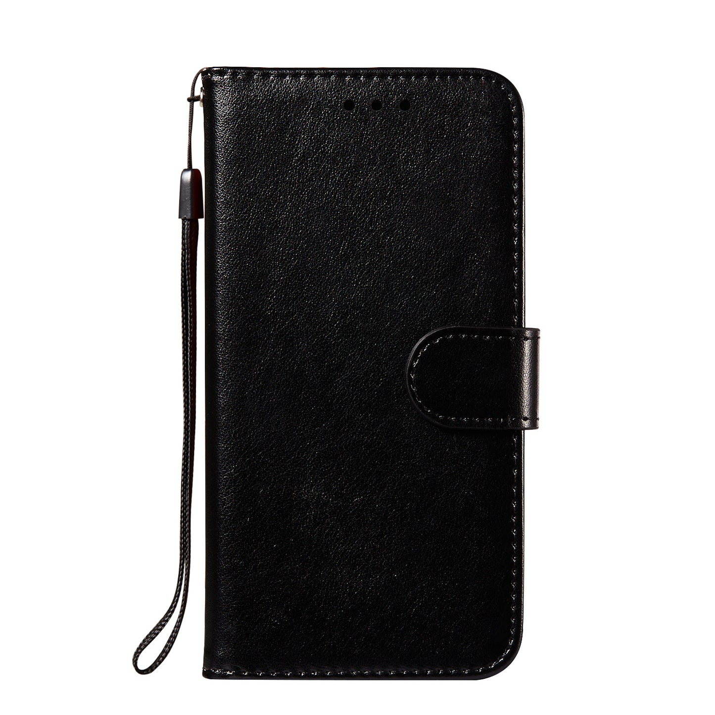 Dual-sided Magnetic Clasp Leather Wallet Stand Phone Case Shell for Samsung Galaxy S20 FE 4G/FE 5G/S20 Lite/S20 FE 2022 - Black