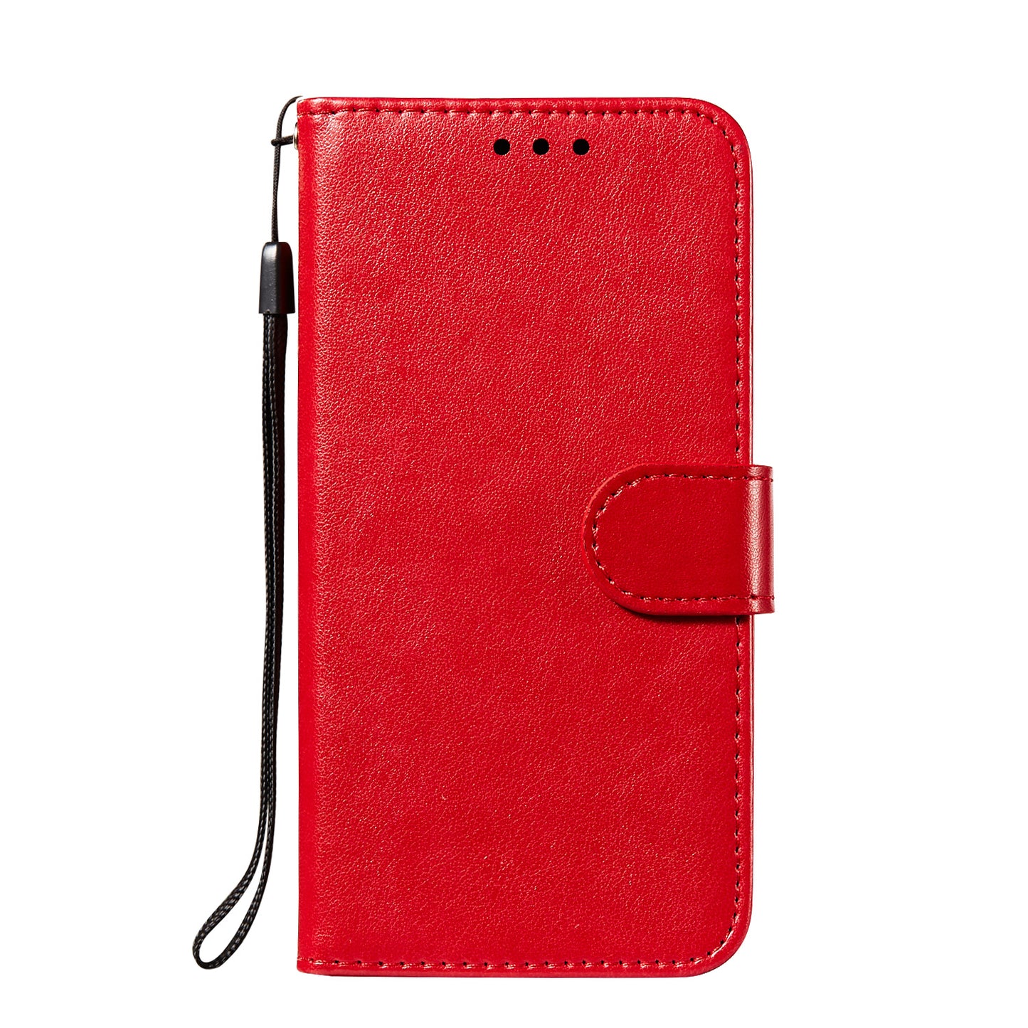 Dual-sided Magnetic Clasp Leather Wallet Stand Phone Case Shell for Samsung Galaxy S20 FE 4G/FE 5G/S20 Lite/S20 FE 2022 - Red