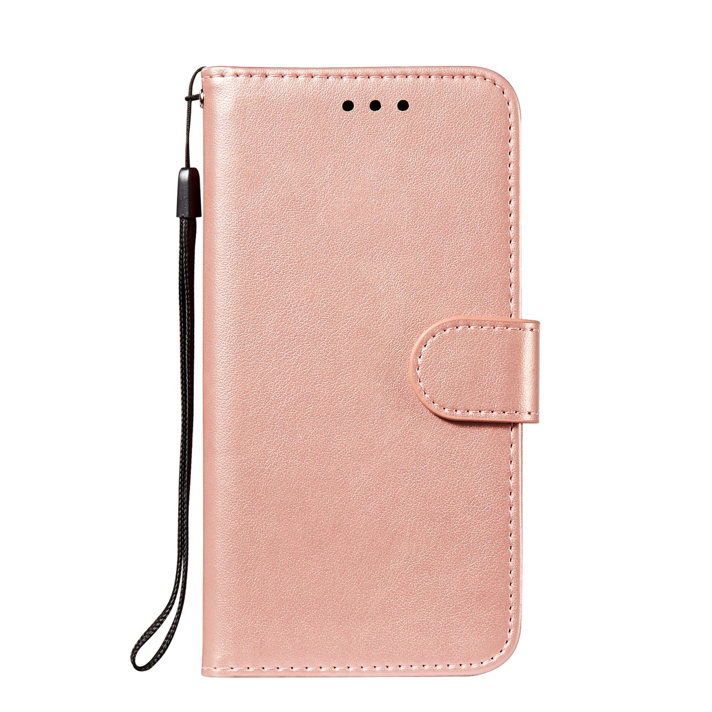 Dual-sided Magnetic Clasp Leather Wallet Stand Phone Case Shell for Samsung Galaxy S20 FE 4G/FE 5G/S20 Lite/S20 FE 2022 - Rose Gold