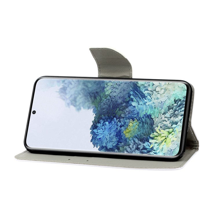 PU Leather Wallet Stand Phone Protective Case for Samsung Galaxy S21+ 5G - Rose