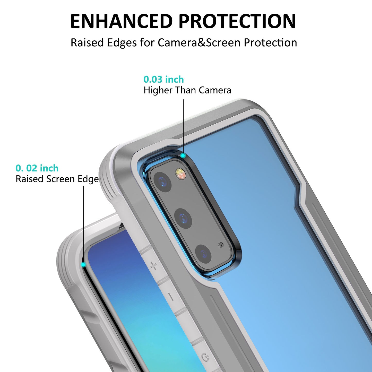 Full Protection Anti-Drop Hybrid Cover Phone Shell for Samsung Galaxy S20 4G/S20 5G - Grey