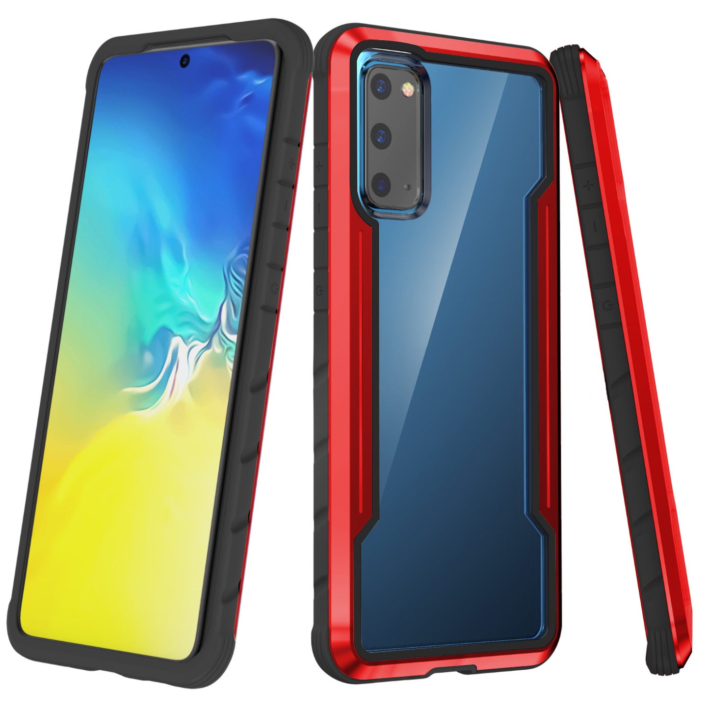 Full Protection Anti-Drop Hybrid Cover Phone Shell for Samsung Galaxy S20 4G/S20 5G - Red