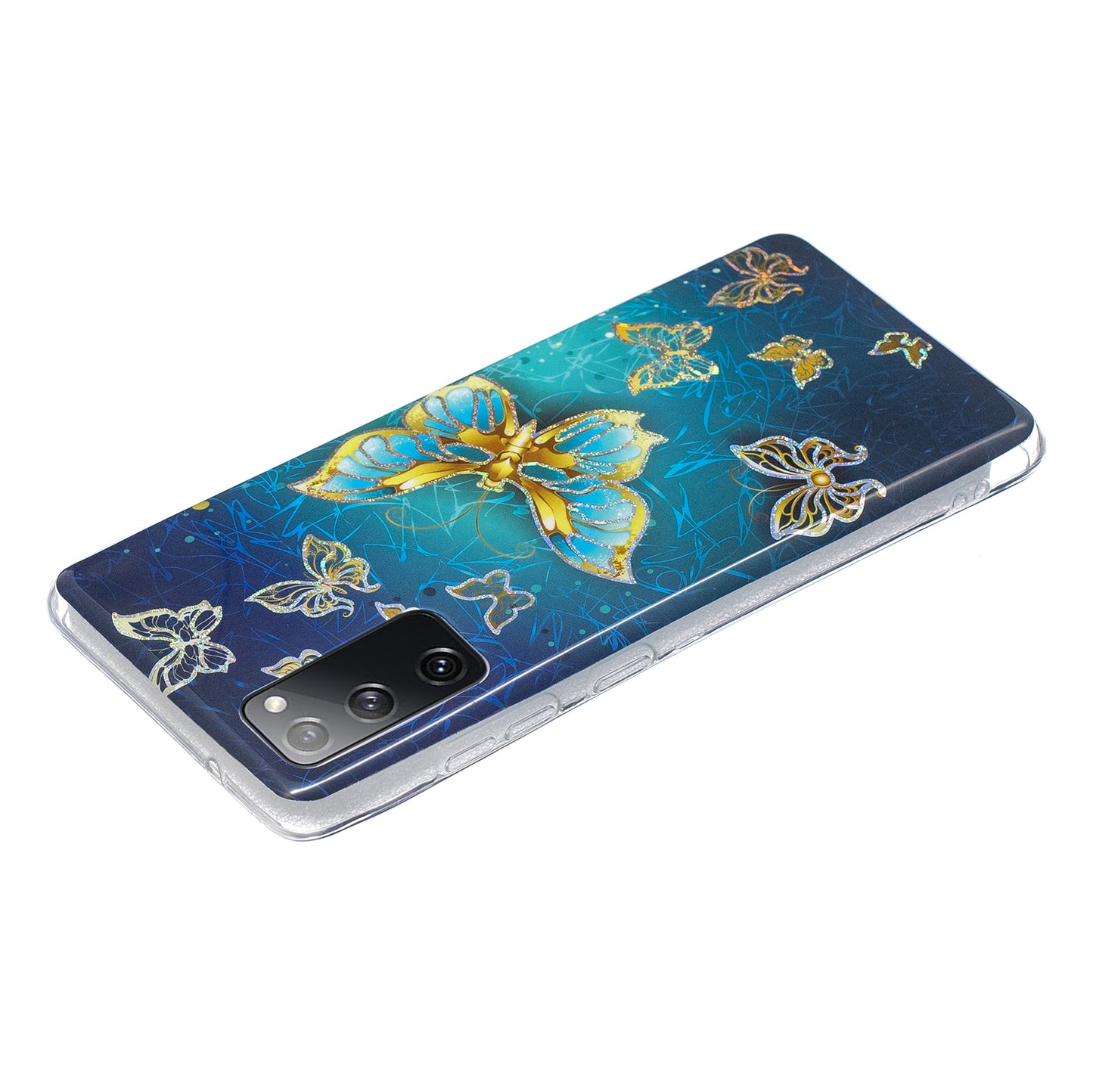 Marble Pattern Printing IMD Design TPU Cover for Samsung Galaxy S20 FE 4G/FE 5G/S20 Lite/S20 FE 2022 - Butterfly