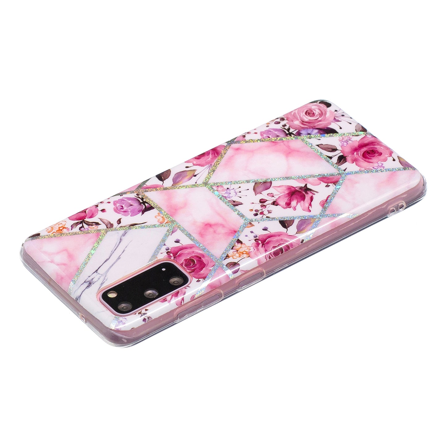 Marble Pattern Printing IMD Design TPU Case for Samsung Galaxy S20 4G/S20 5G - Rose