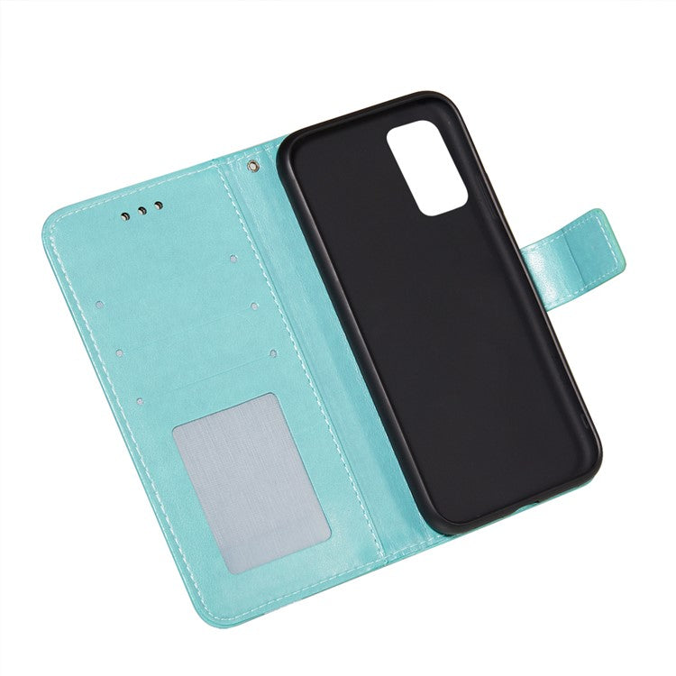 Dual-sided Magnetic Clasp Leather Shell for Samsung Galaxy A32 5G Wallet Stand Case - Green