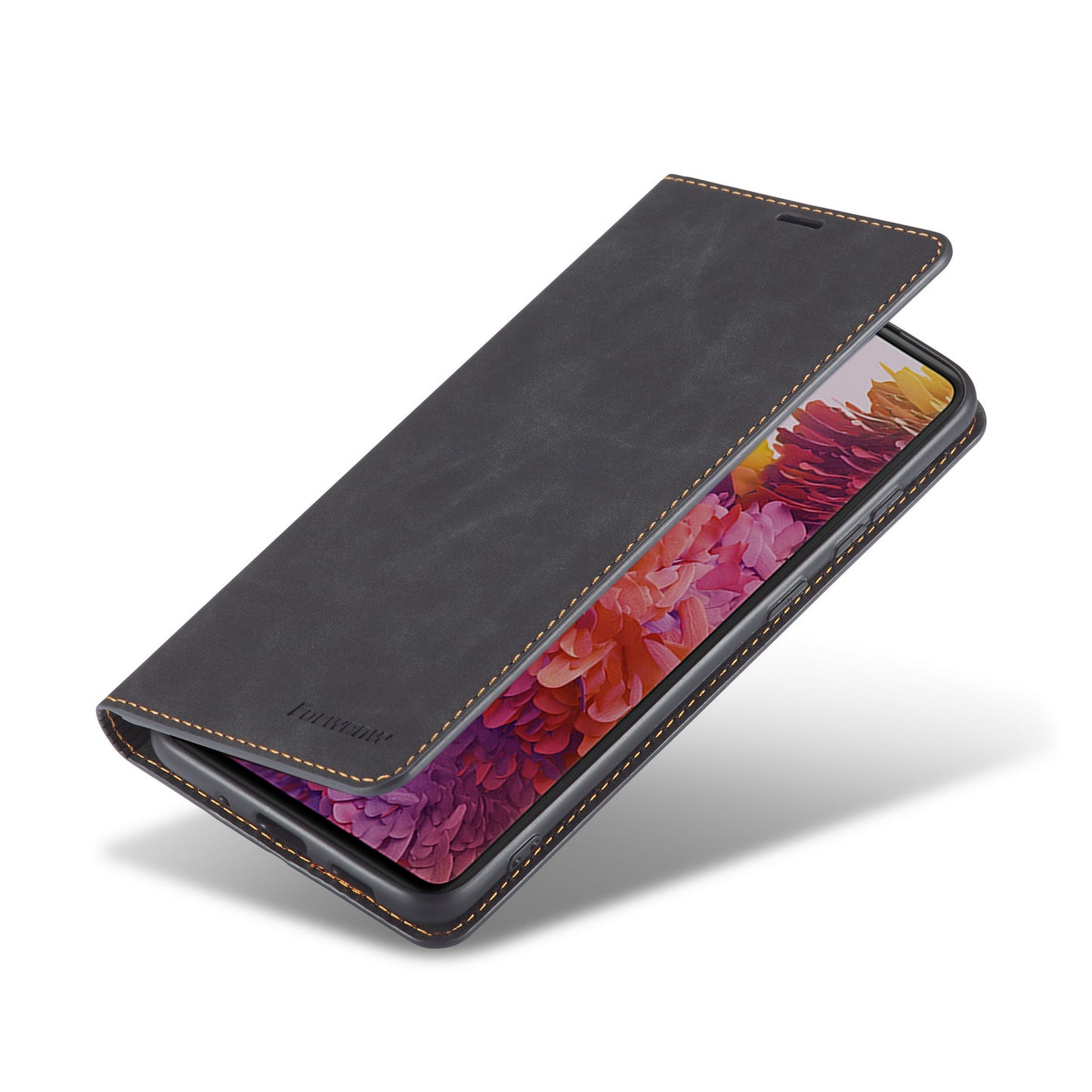 FORWENW Fantasy Series Skin Feeling Leather Case for Samsung Galaxy S20 FE 4G/FE 5G/S20 Lite/S20 FE 2022 - Black
