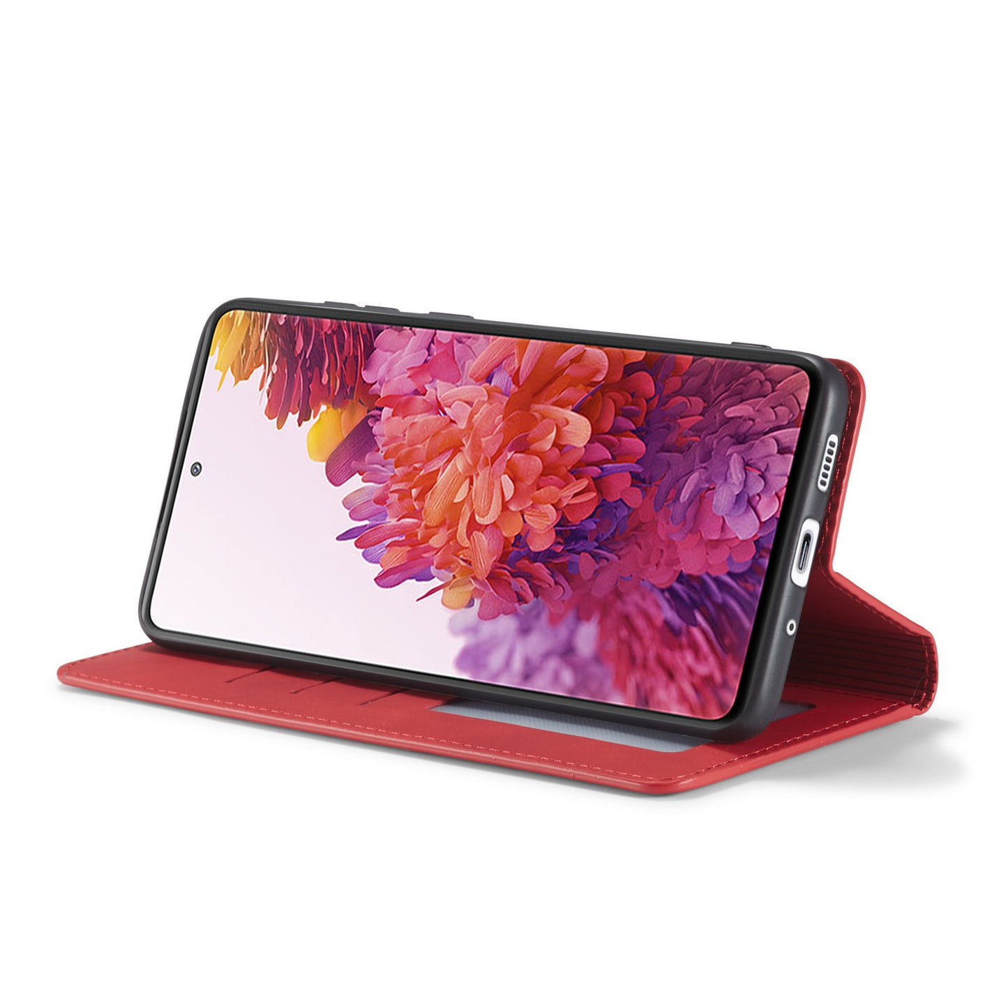 FORWENW Fantasy Series Skin Feeling Leather Case for Samsung Galaxy S20 FE 4G/FE 5G/S20 Lite/S20 FE 2022 - Red