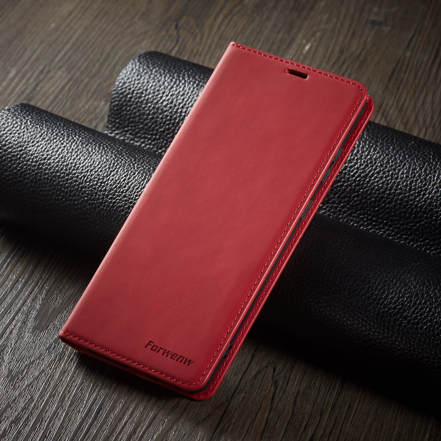 FORWENW Fantasy Series Skin Feeling Leather Case for Samsung Galaxy S20 FE 4G/FE 5G/S20 Lite/S20 FE 2022 - Red