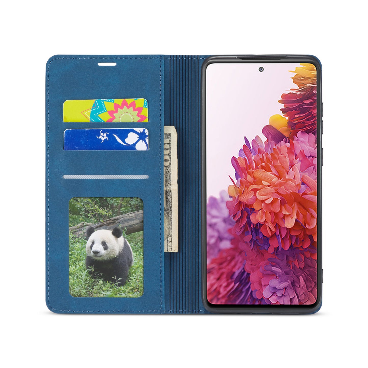 FORWENW Fantasy Series Skin Feeling Leather Case for Samsung Galaxy S20 FE 4G/FE 5G/S20 Lite/S20 FE 2022 - Blue