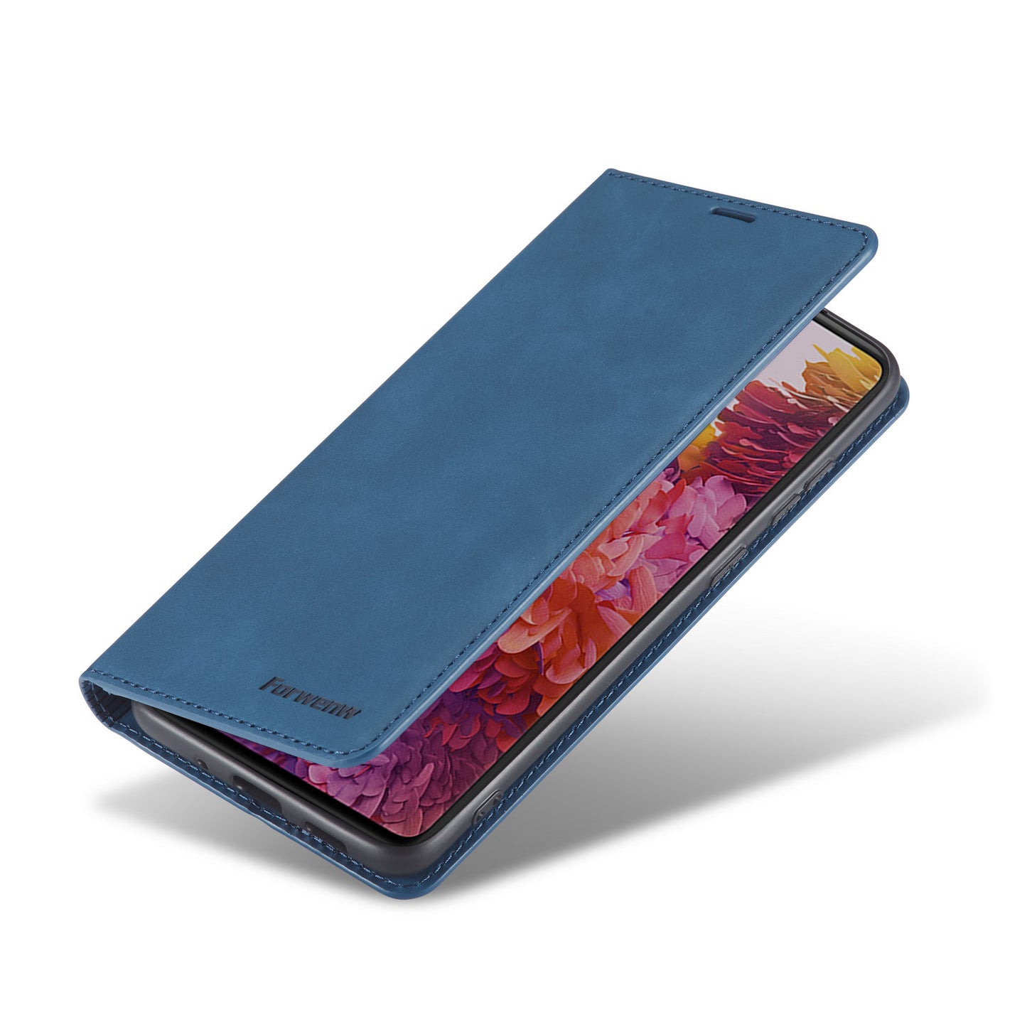 FORWENW Fantasy Series Skin Feeling Leather Case for Samsung Galaxy S20 FE 4G/FE 5G/S20 Lite/S20 FE 2022 - Blue