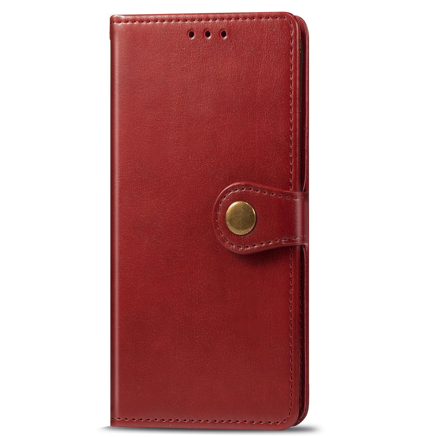 Solid Color Wallet Stand Leather Phone Shell for Samsung Galaxy S20 FE 4G/FE 5G/S20 Lite/S20 FE 2022 - Red