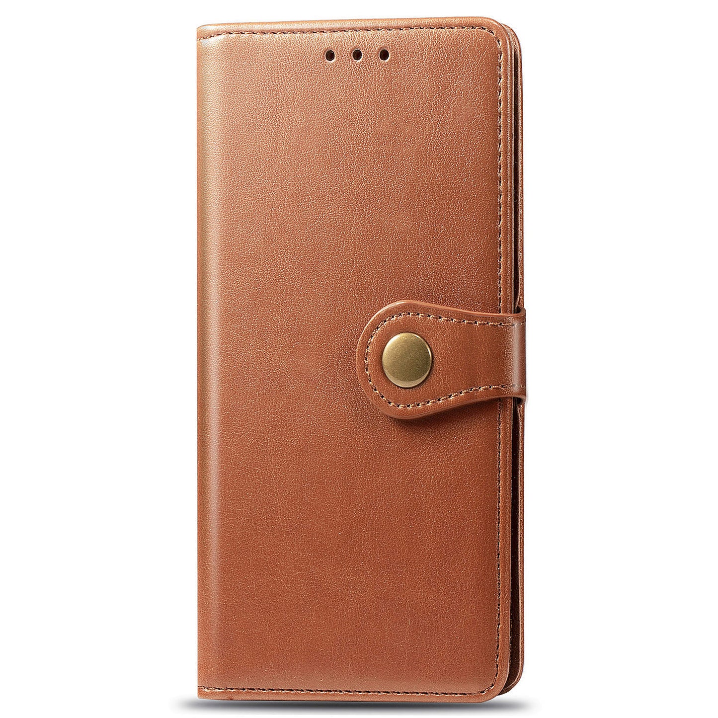 Solid Color Wallet Stand Leather Phone Shell for Samsung Galaxy S20 FE 4G/FE 5G/S20 Lite/S20 FE 2022 - Light Brown