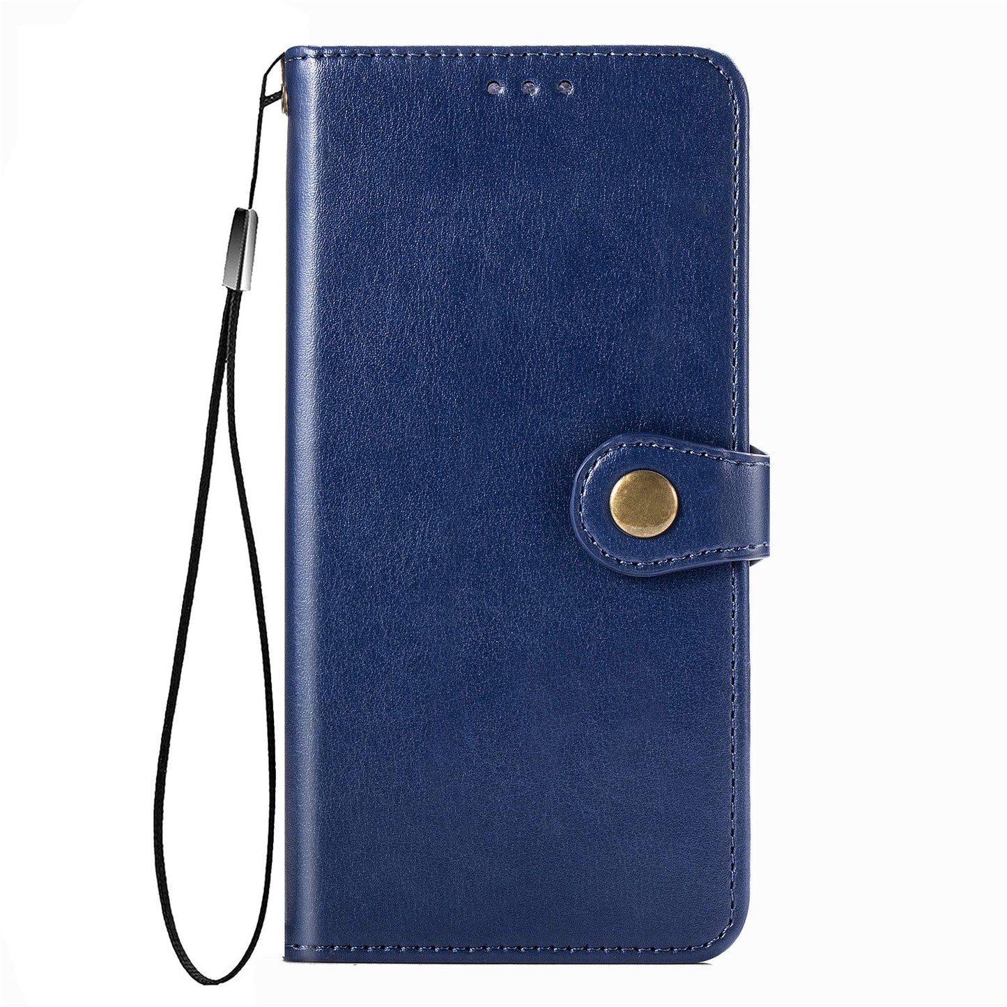 Solid Color Wallet Stand Leather Phone Shell for Samsung Galaxy S20 FE 4G/FE 5G/S20 Lite/S20 FE 2022 - Dark Blue