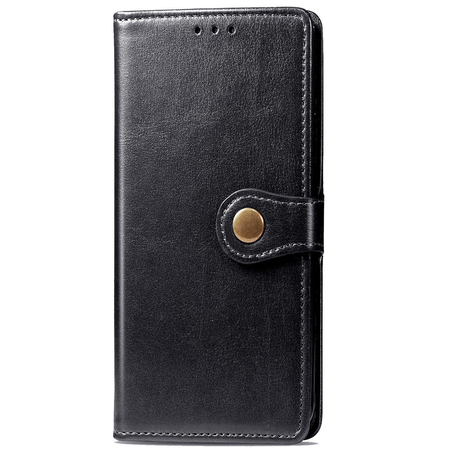 Solid Color Wallet Stand Leather Phone Shell for Samsung Galaxy S20 FE 4G/FE 5G/S20 Lite/S20 FE 2022 - Black