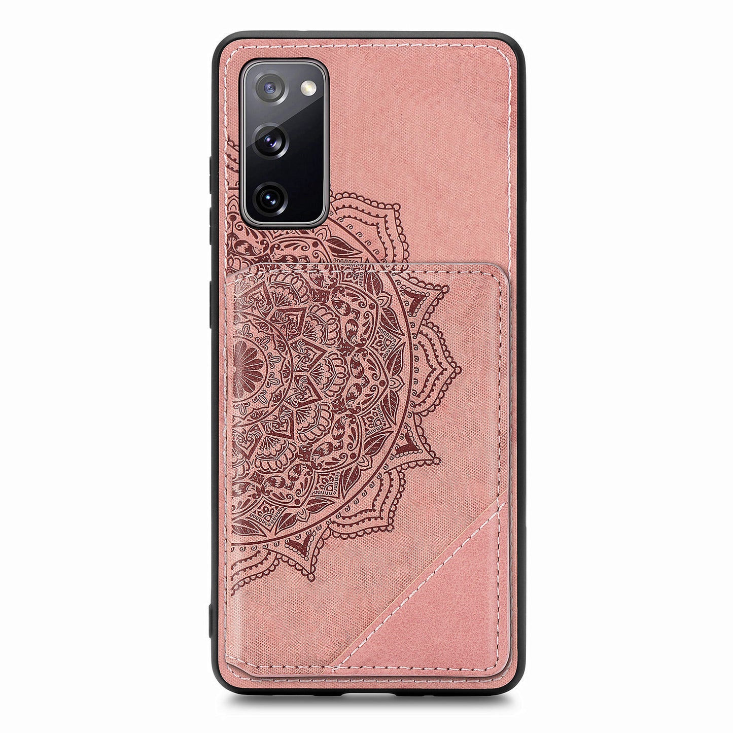 Mandala Flower Pattern PU Leather+TPU Flip Wallet Phone Case for Samsung Galaxy S20 FE 4G/FE 5G/S20 Lite/S20 FE 2022 - Pink