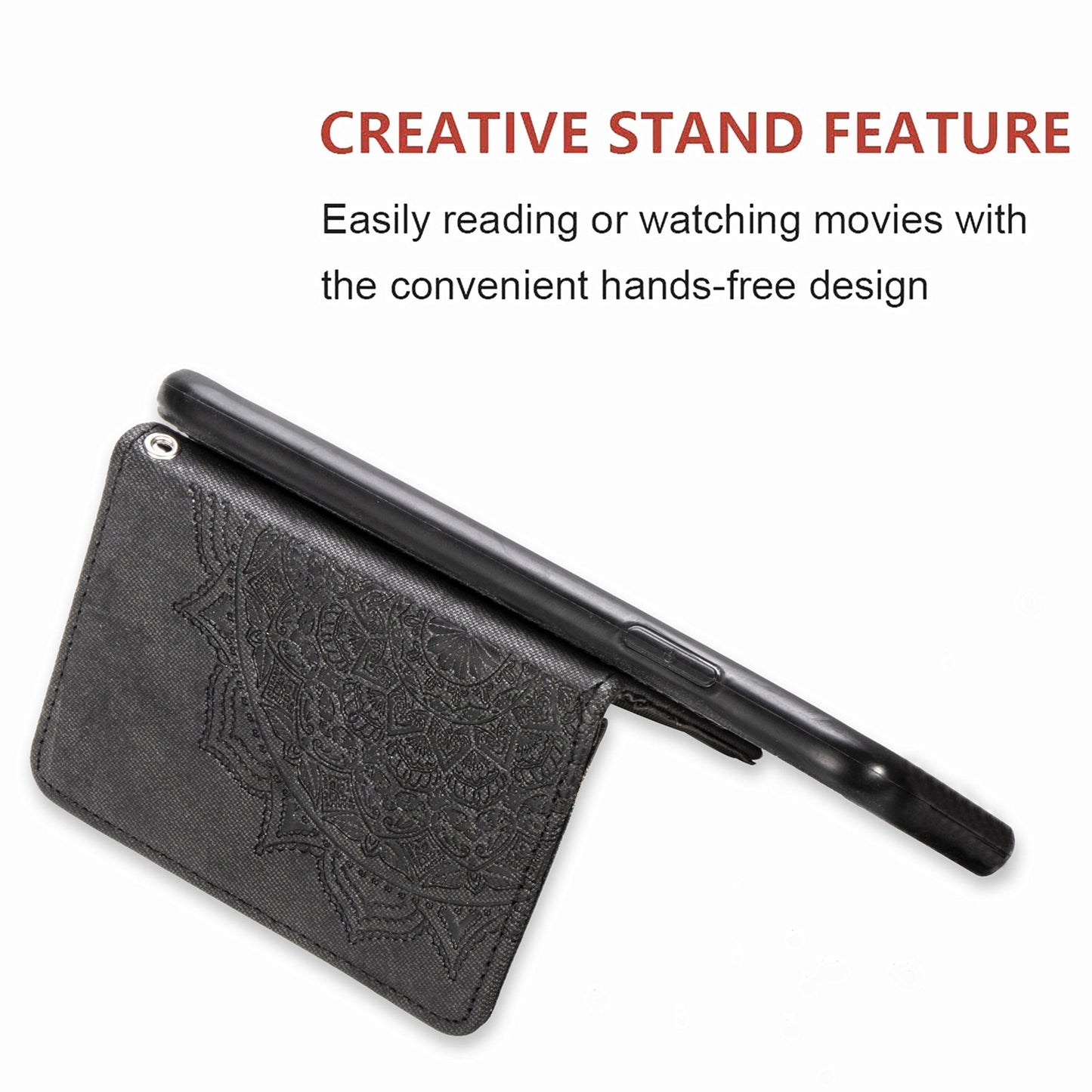 Card Slot Design PU Leather Coated TPU Phone Case with Kickstand and Strap for Samsung Galaxy S20 FE 4G/FE 5G/S20 Lite/S20 FE 2022 - Black