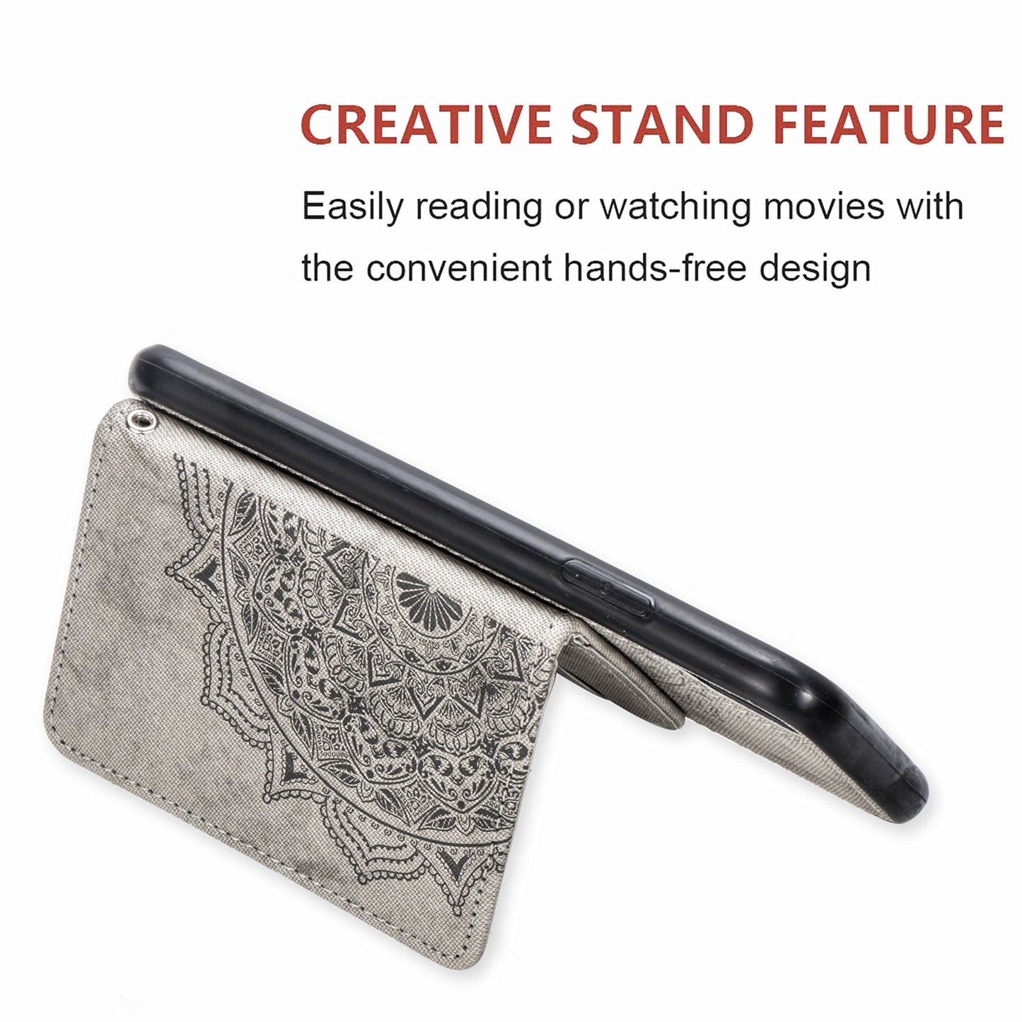 Card Slot Design PU Leather Coated TPU Phone Case with Kickstand and Strap for Samsung Galaxy S20 FE 4G/FE 5G/S20 Lite/S20 FE 2022 - Grey