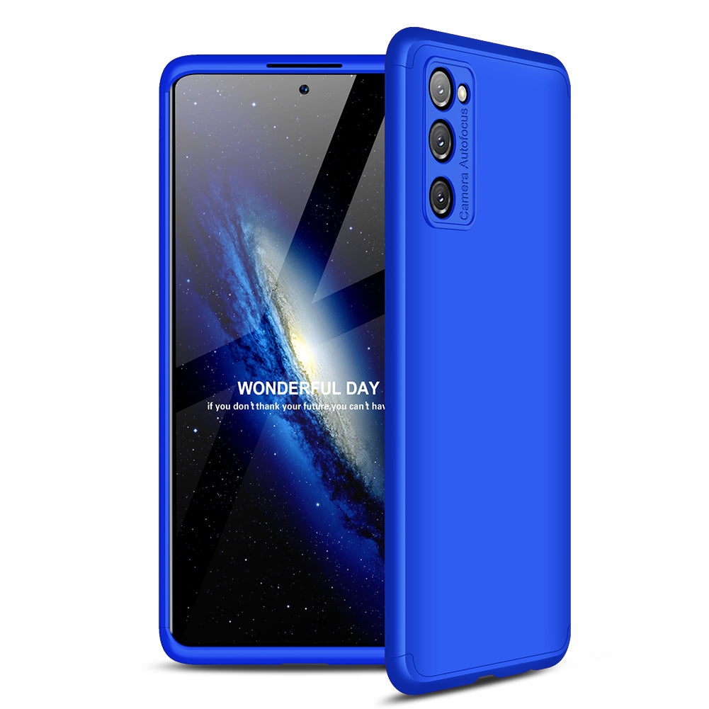 GKK Detachable 3-Piece Design Matte Finish Full Coverage PC Protective Shell Case for Samsung Galaxy S20 FE 4G/FE 5G/S20 Lite/S20 FE 2022 - Blue