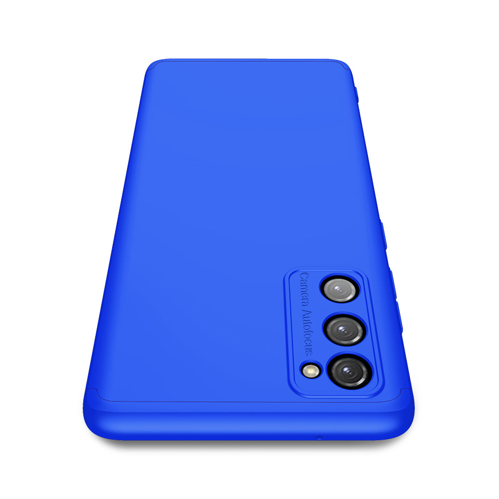 GKK Detachable 3-Piece Design Matte Finish Full Coverage PC Protective Shell Case for Samsung Galaxy S20 FE 4G/FE 5G/S20 Lite/S20 FE 2022 - Blue