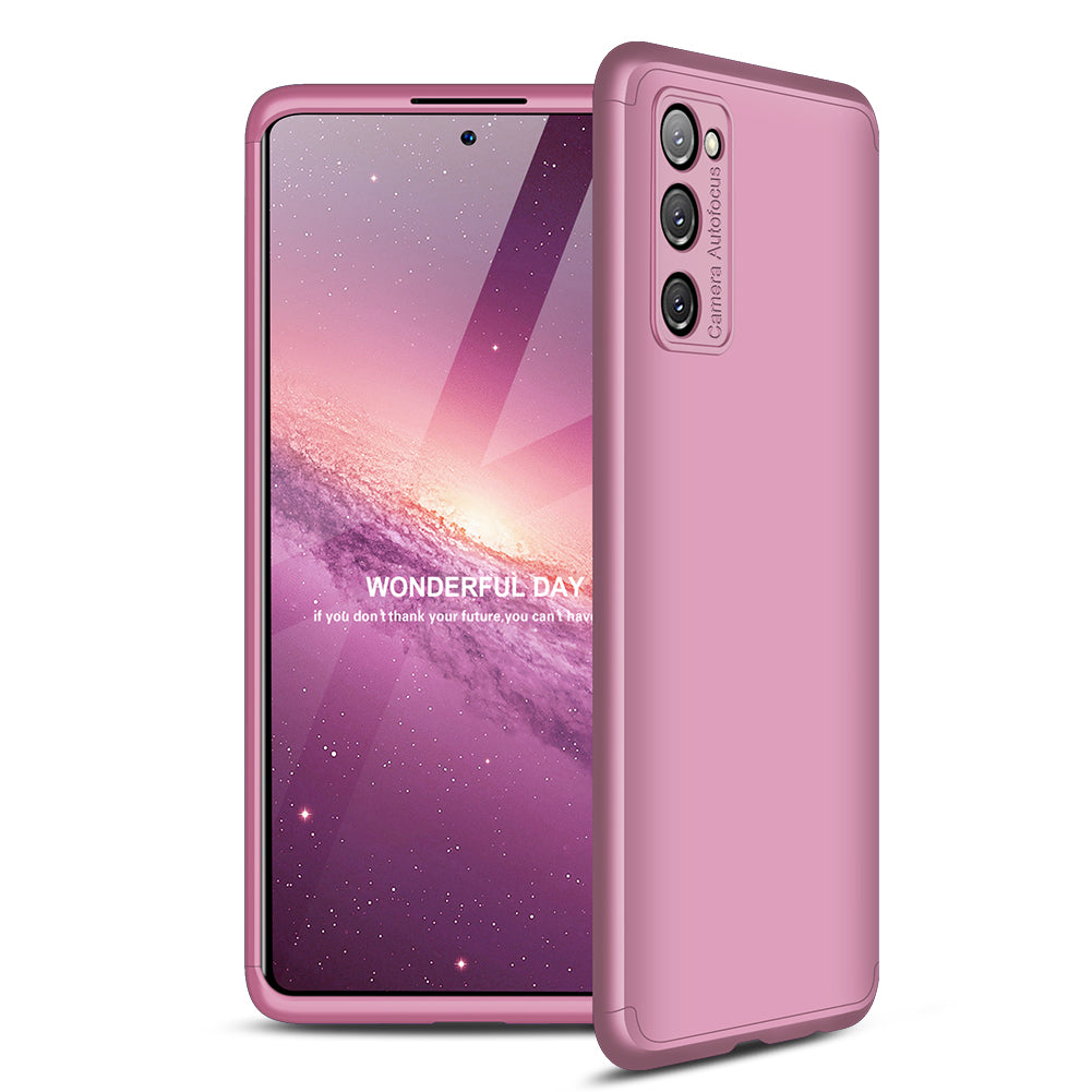 GKK Detachable 3-Piece Design Matte Finish Full Coverage PC Protective Shell Case for Samsung Galaxy S20 FE 4G/FE 5G/S20 Lite/S20 FE 2022 - Rose Gold