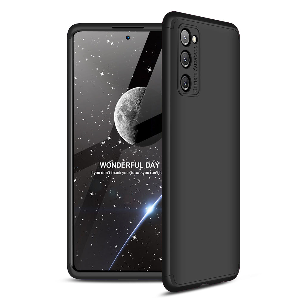 GKK Detachable 3-Piece Design Matte Finish Full Coverage PC Protective Shell Case for Samsung Galaxy S20 FE 4G/FE 5G/S20 Lite/S20 FE 2022 - Black