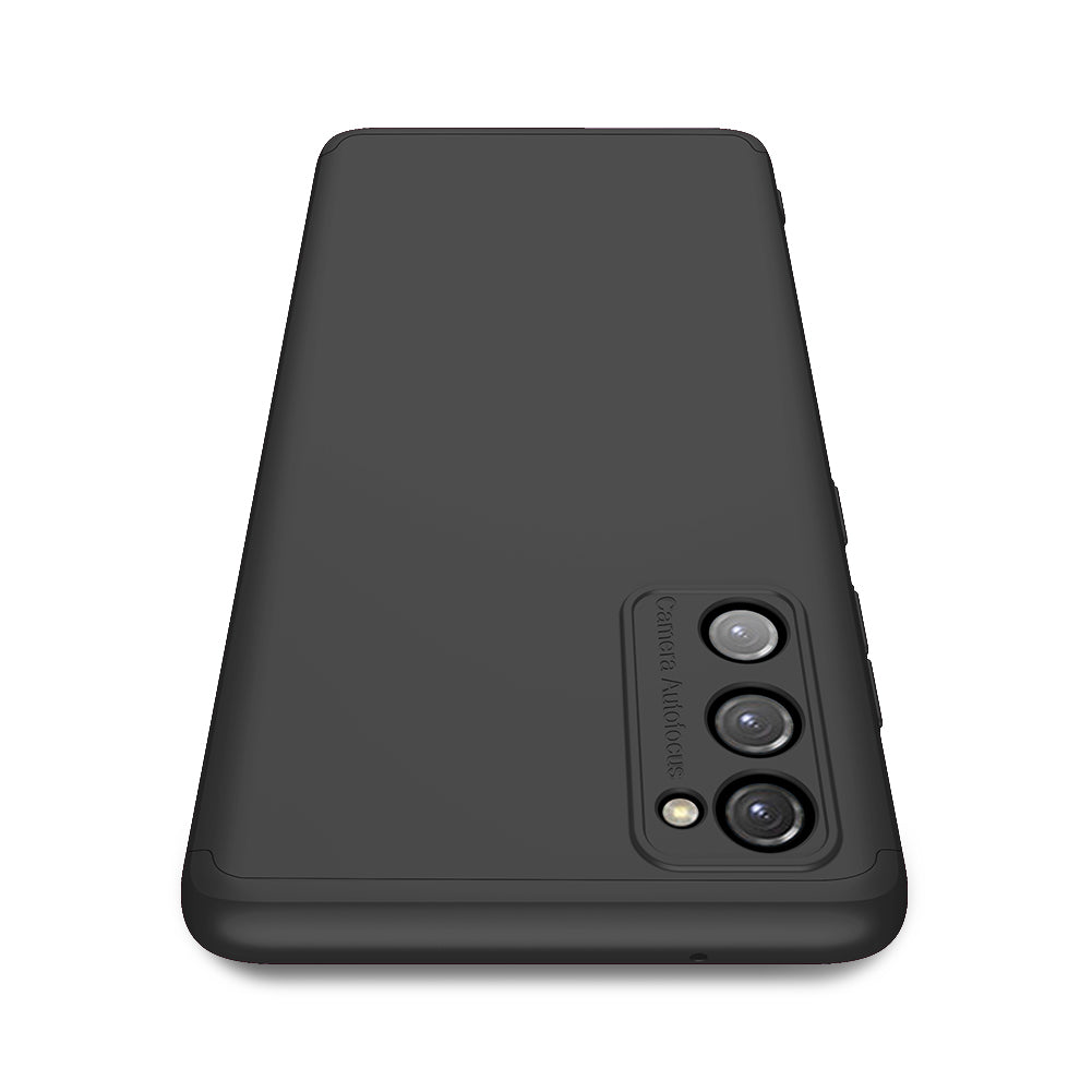 GKK Detachable 3-Piece Design Matte Finish Full Coverage PC Protective Shell Case for Samsung Galaxy S20 FE 4G/FE 5G/S20 Lite/S20 FE 2022 - Black