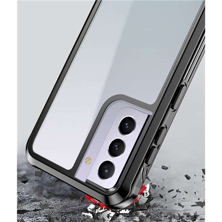 Full-body Protection Hard PC Case Shell Built-in PET Screen Protector for Samsung Galaxy S21 4G/5G