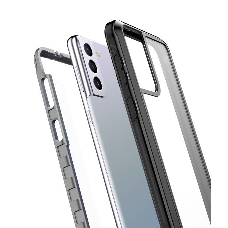 Full-body Protection Hard PC Case Shell Built-in PET Screen Protector for Samsung Galaxy S21 4G/5G