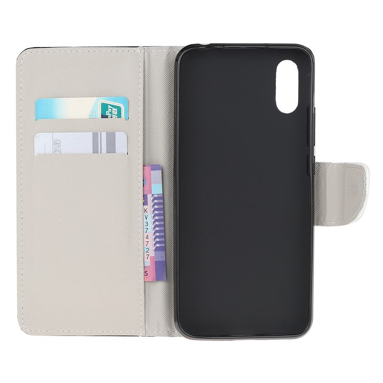 3D Pattern Printing Cross Texture Leather Wallet Stand Case Shell for Samsung Galaxy Xcover 5 - Camouflage