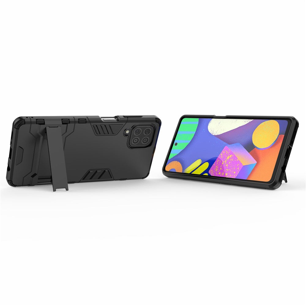2-in-1 Kickstand PC + TPU Combo Phone Shell for Samsung Galaxy F62 / M62 - Black