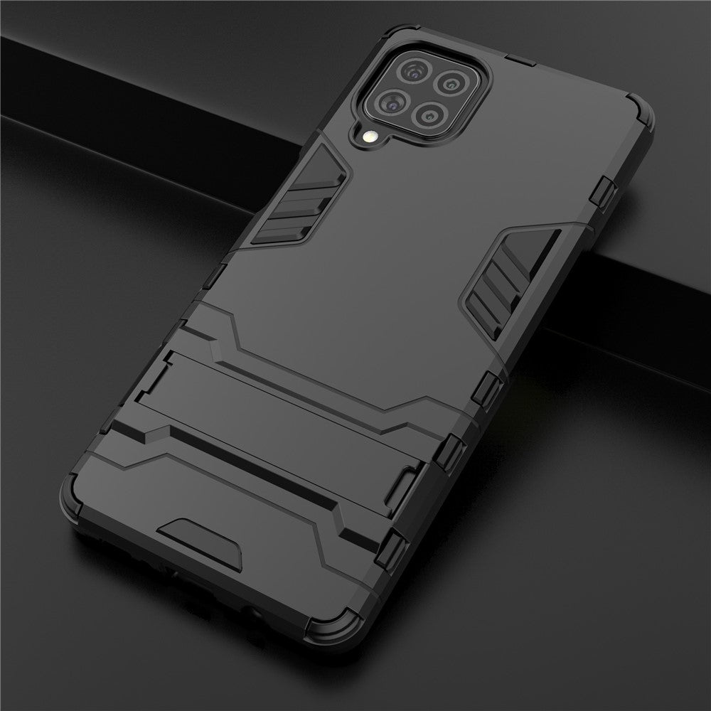 2-in-1 Kickstand PC + TPU Combo Phone Shell for Samsung Galaxy F62 / M62 - Black