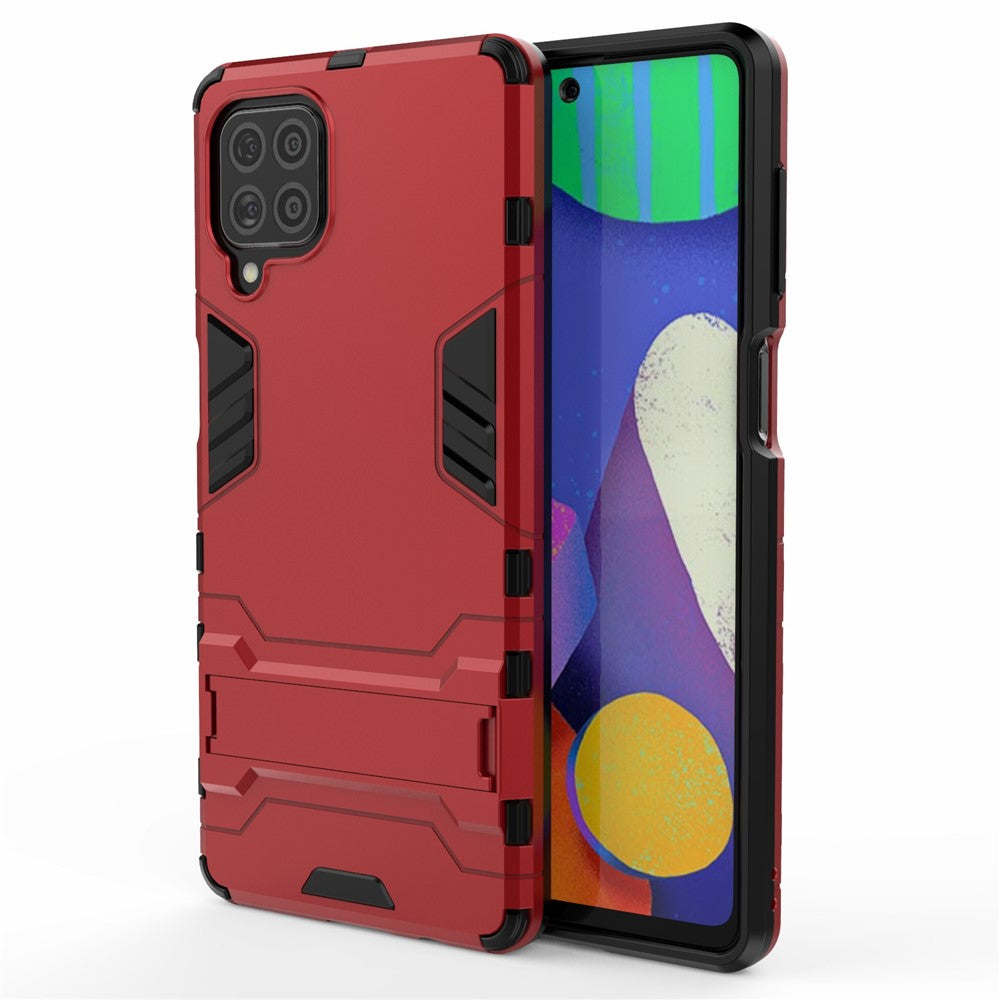 2-in-1 Kickstand PC + TPU Combo Phone Shell for Samsung Galaxy F62 / M62 - Red
