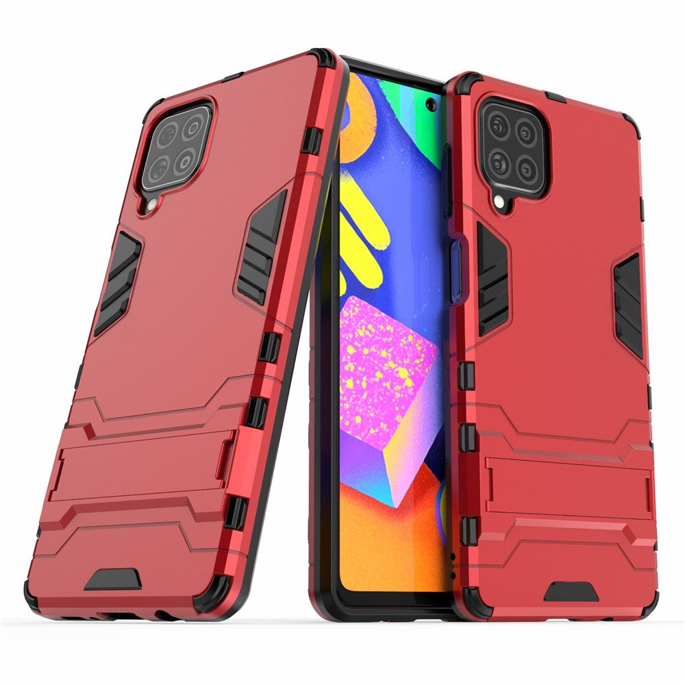 2-in-1 Kickstand PC + TPU Combo Phone Shell for Samsung Galaxy F62 / M62 - Red