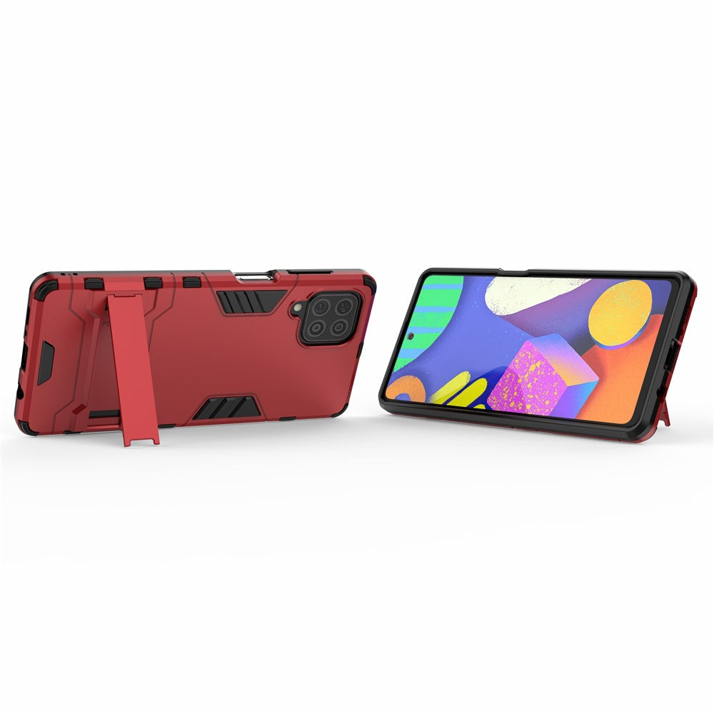 2-in-1 Kickstand PC + TPU Combo Phone Shell for Samsung Galaxy F62 / M62 - Red
