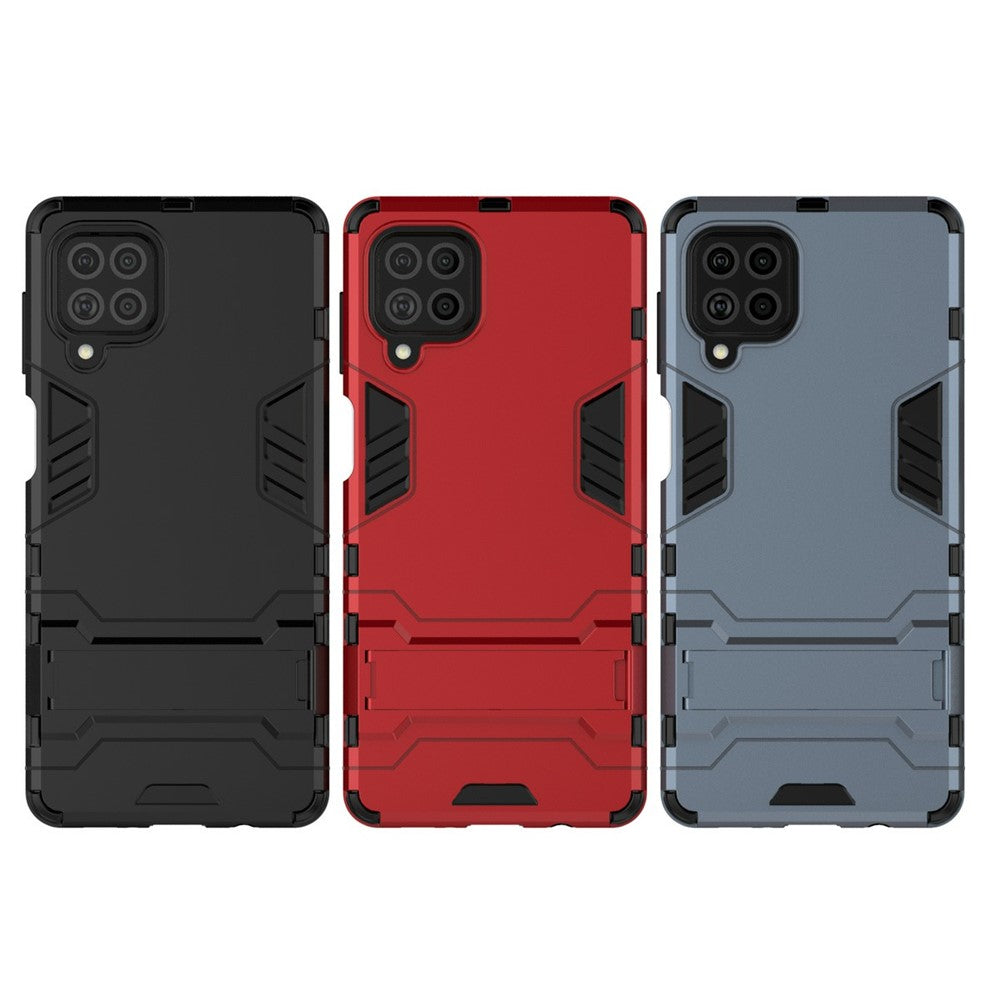 2-in-1 Kickstand PC + TPU Combo Phone Shell for Samsung Galaxy F62 / M62 - Red